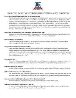 half-cent sales tax referendum frequently asked questions