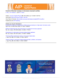 Control of thermal runaway in microwave resonant