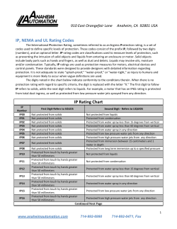 IP, NEMA and UL Rating Codes