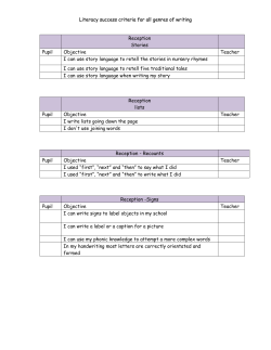 Appendix 5 Literacy success criteria for all genres of writing