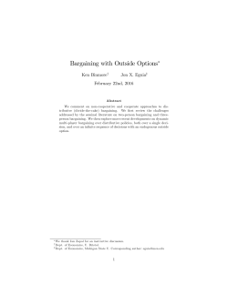 Bargaining with Outside Options
