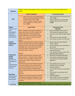 Objective SWBAT: Analyze how geographic factors