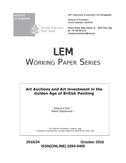 Art Auctions and Art Investment in the Golden Age of British Painting