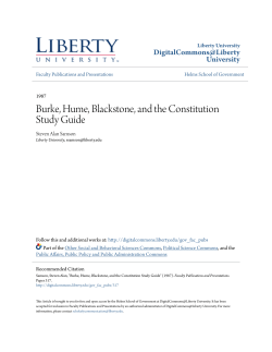 Burke, Hume, Blackstone, and the Constitution Study Guide