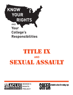 Title IX and Sexual Assault
