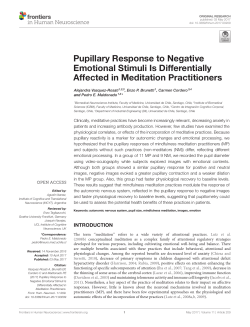 Pupillary Response to Negative Emotional Stimuli Is Differentially