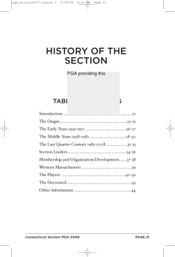 history of the section