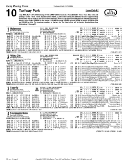 10 Turfway Park - Daily Racing Form