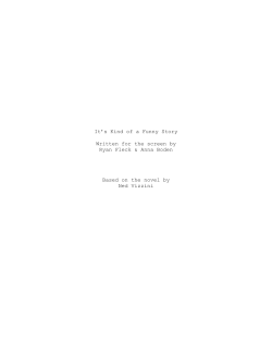 It`s Kind of a Funny Story screenplay