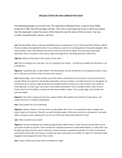 ENGLISH LITERATURE AND COMPOSITION ESSAY