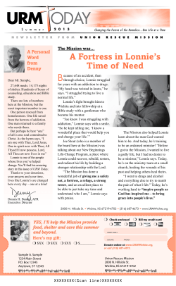 Summer 2013 - Union Rescue Mission