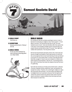 Samuel Anoints David