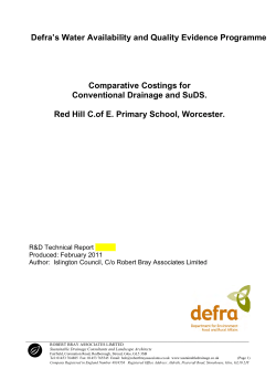 Defra`s Water Availability and Quality Evidence Programme