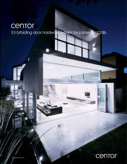 E3 bifolding door hardware system for panels to 220lb