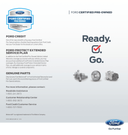 Ford Certified Pre-Owned Program Brochure