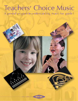 Grade one music lesson plans
