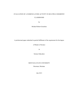 EVALUATION OF A NOMENCLATURE ACTIVITY IN MULTIPLE