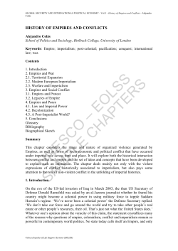 History of Empires and Conflicts