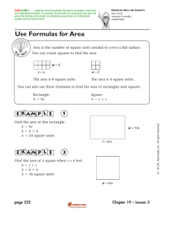 Use Formulas for Area - MathCoach Interactive