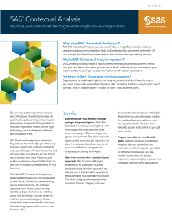 SAS&reg; Contextual Analysis