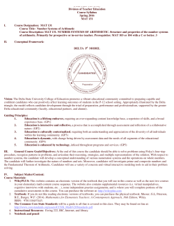 MAT 131 - Delta State University