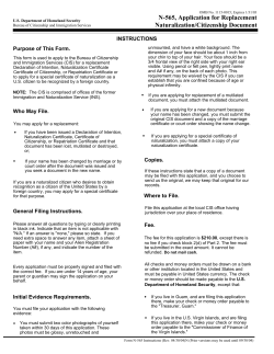 N-565, Application for Replacement Naturalization/Citizenship