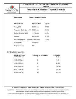 Potassium Chloride Treated Soluble