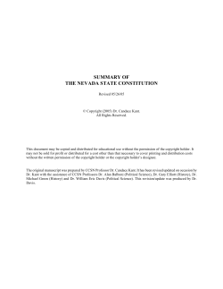 the nevada state constitution