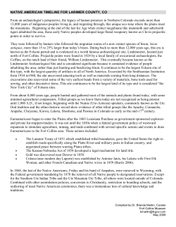 native american timeline for larimer county, co