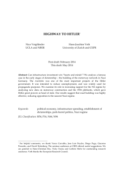 HIGHWAY TO HITLER*