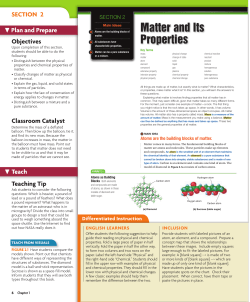 Matter and Its Properties Reading