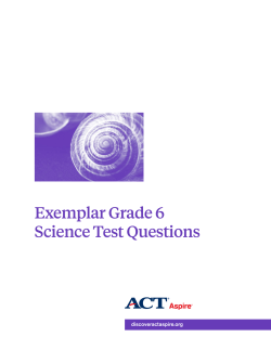 Exemplar Grade 6 Science Test Questions