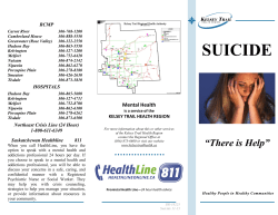 Suicide - Kelsey Trail Health Region