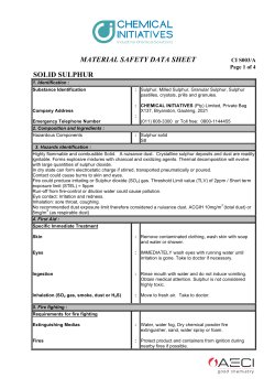 material safety data sheet solid sulphur