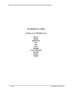 5.8 MEDIUM LAKES - Whitefish Lake Institute