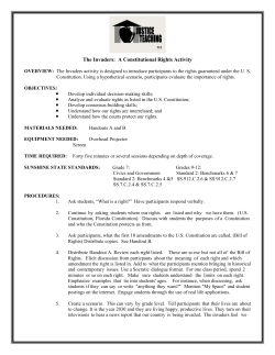The Invaders: A Constitutional Rights Activity