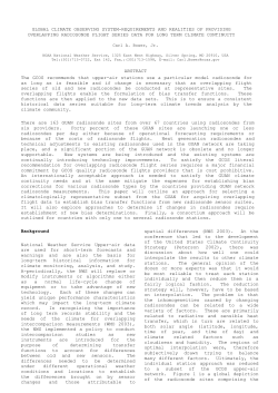 global climate observing system- -requirements and realities
