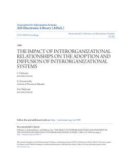 the impact of interorganizational relationships on the adoption and