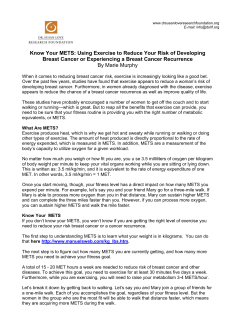 Know Your METS - Dr. Susan Love Research Foundation