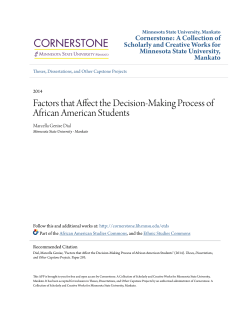 Factors that Affect the Decision-Making Process of African American