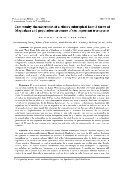 Community characteristics of a climax subtropical humid forest of