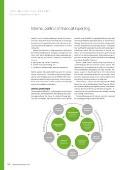 Internal control 2015
