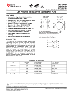 Low-Power Differential Line Driver And Receiver Pairs (Rev. G)