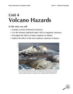 Unit 4 Volcano Hazards