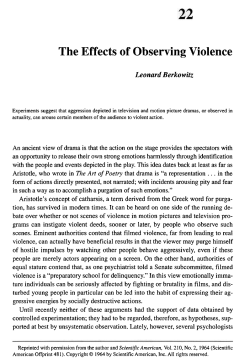 The Effects of Observing Violence