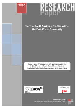 The Non-Tariff Barriers in Trading Within the East African Community