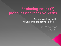 11. replacing nouns (7) - pronouns and reflexives - Tree