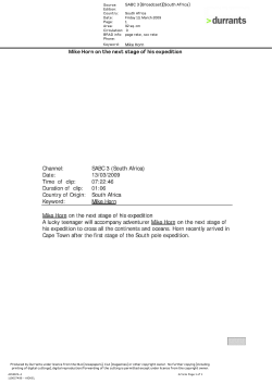 Mike Horn on the next stage of his expedition