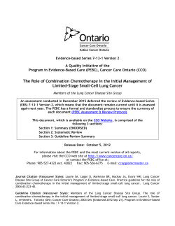 Summary - Cancer Care Ontario
