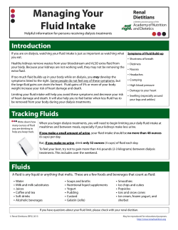 RPG Managing Your Fluid Intake